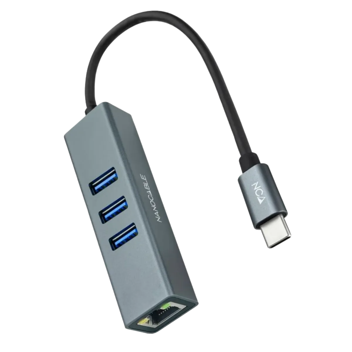 ADAPTADOR USB-C A ETHERNET GIGABIT + 3 USB 3.0