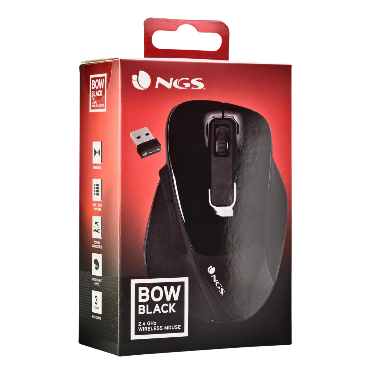 RATÓN INALÁMBRICO NGS ERGONÓMICO